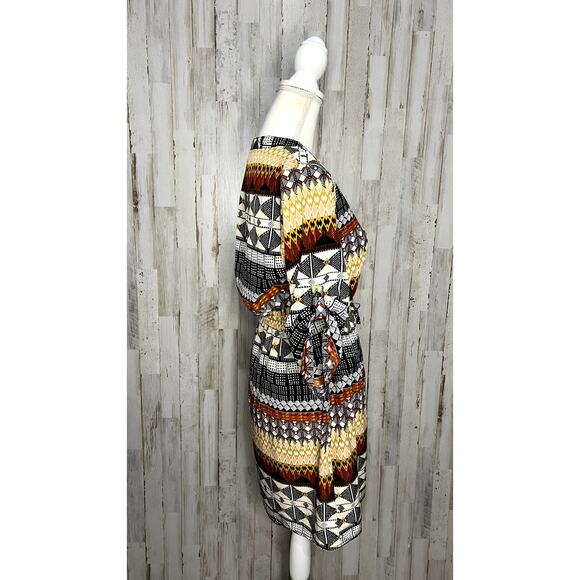 BeBop Women's Multicolor Geometric Knee Length Dress Size Small Boho Casual - Picture 2 of 5